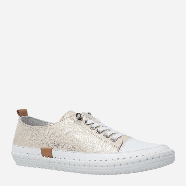 Sneakersy damskie skórzane do kostki Venezia T003LEGOOSP153 39 (6UK) 25 cm Beżowe (5906140772331) - obraz 2