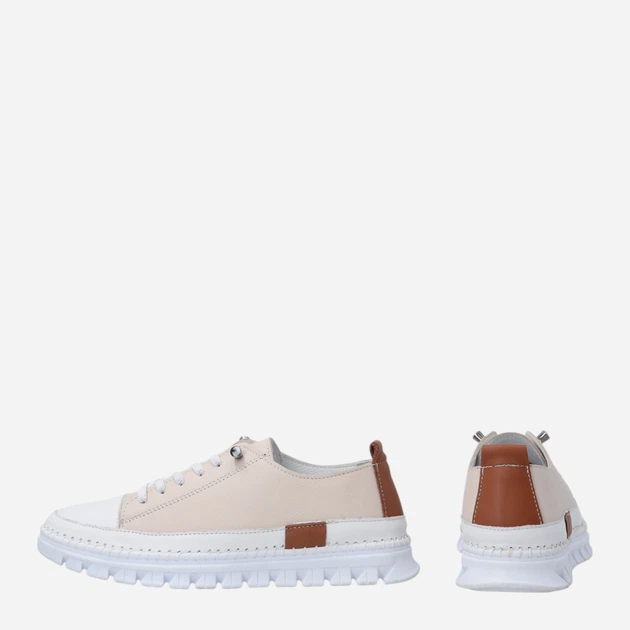 Półbuty damskie skórzane na grubej podeszwie Venezia T004LEBEOSP153 37 (4UK) 24 cm Beżowe (5906140772515) - obraz 3