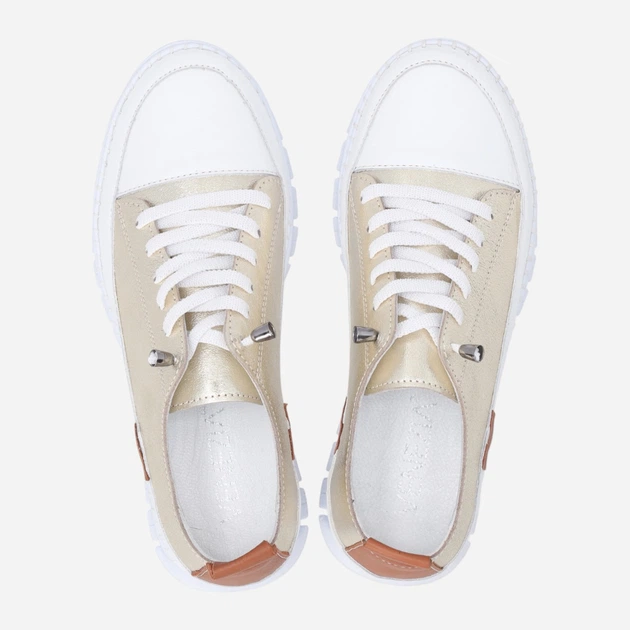 Жіночі туфлі зі шкіри Venezia T004LEGOOSP153 37 (4UK) 24 см Золотисті (5906140772577) - зображення 5