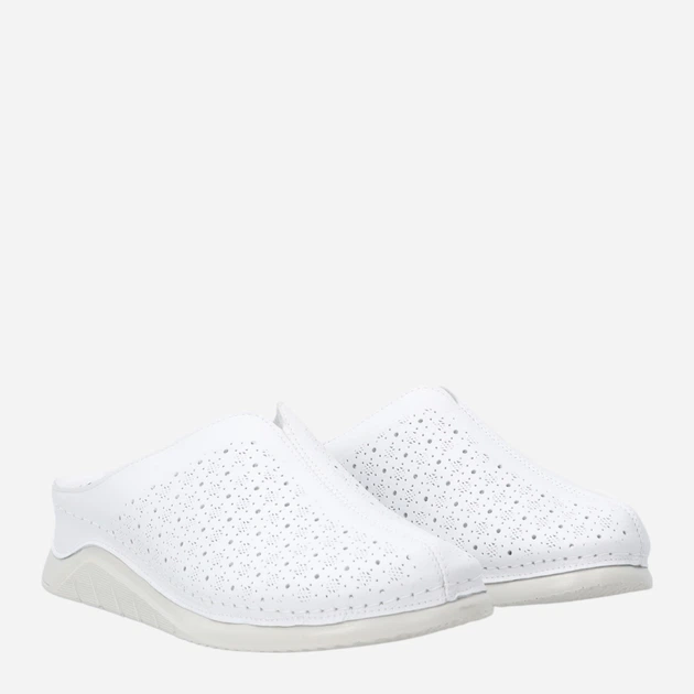 Chodaki damskie skórzane Venezia T007LEWHOBK153 37 (4UK) 24 cm Białe (5906140773338) - obraz 4