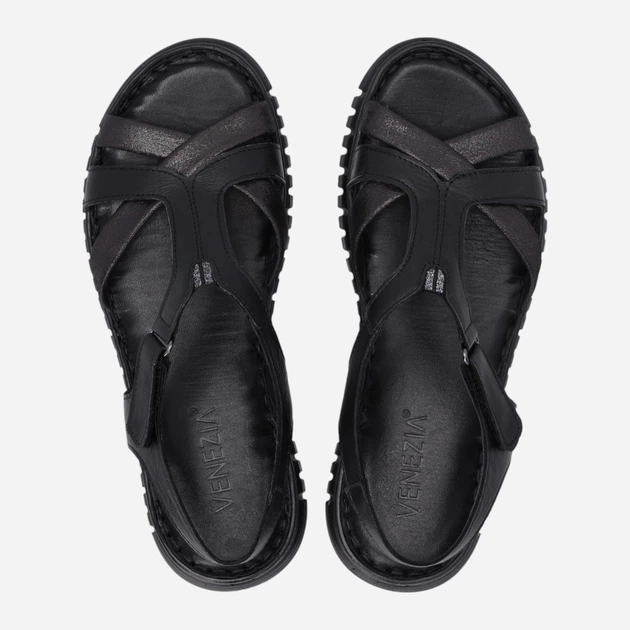 Жіночі сандалії Venezia T019LEBLOBS153 37 (4UK) 24 см Чорні (5906140773871) - зображення 5