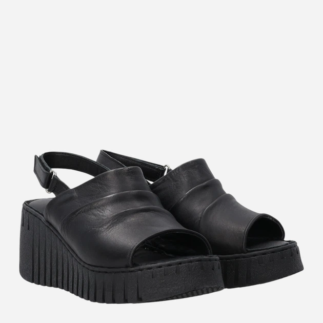 Жіночі сандалії Venezia T021LEBLOBS153 39 (6UK) 25 см Чорні (5906140774014) - зображення 4