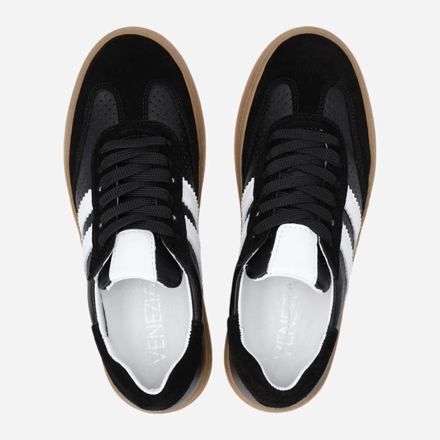 Жіночі кеди низькі Venezia T033LEBLOSP153 39 (6UK) 25 см Чорні (5906140774496) - зображення 5