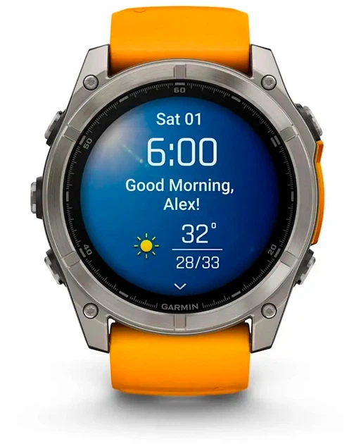Смарт-часы Garmin fenix 8 51mm AMOLED Sapphire Titanium with Spark Orange and Graphite Silicone Band (010-02905-11) - изображение 7