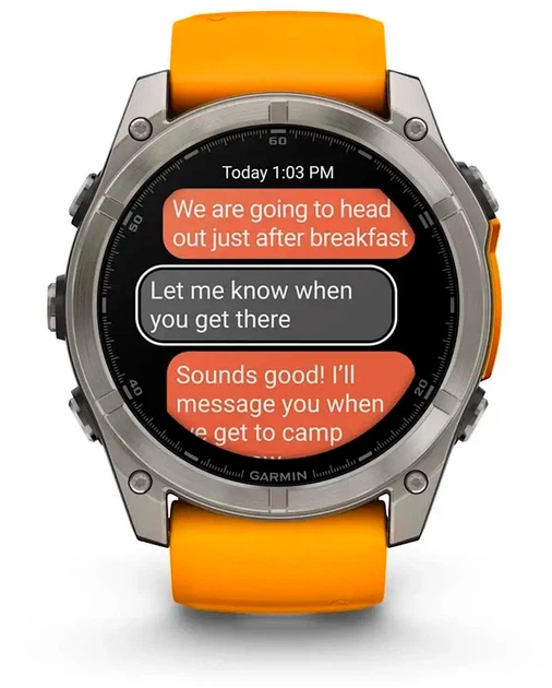 Смарт-часы Garmin fenix 8 51mm AMOLED Sapphire Titanium with Spark Orange and Graphite Silicone Band (010-02905-11) - изображение 8
