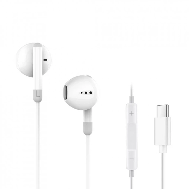 Наушники Ergo VM-730 Type-C Earphones White (VM-730W) - Фото 1 Наушники Ergo VM-730 Type-C Earphones White (VM-730W) - изображение 1