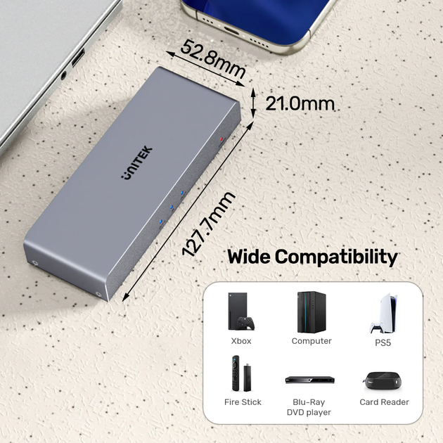 Сплітер Unitek 4K HDMI Splitter 1 In 2 Out (V1130A01) - зображення 7
