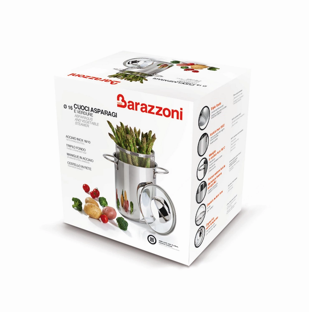 Кастрюля Barazzoni для спаржи, овощей и макарон 16 см 4.2 л (487051016) 