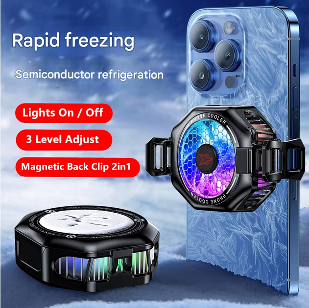 Охлаждение кулер для телефона смартфона Sarafox X5PRO с элементом Пельтье вентилятор 2 типа крепления - изображение 2