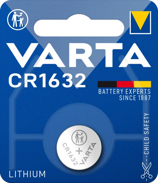 Батарейка літієва VARTA CR 1632 3V (1751) - Фото 1 Батарейка літієва VARTA CR 1632 3V (1751) - зображення 1