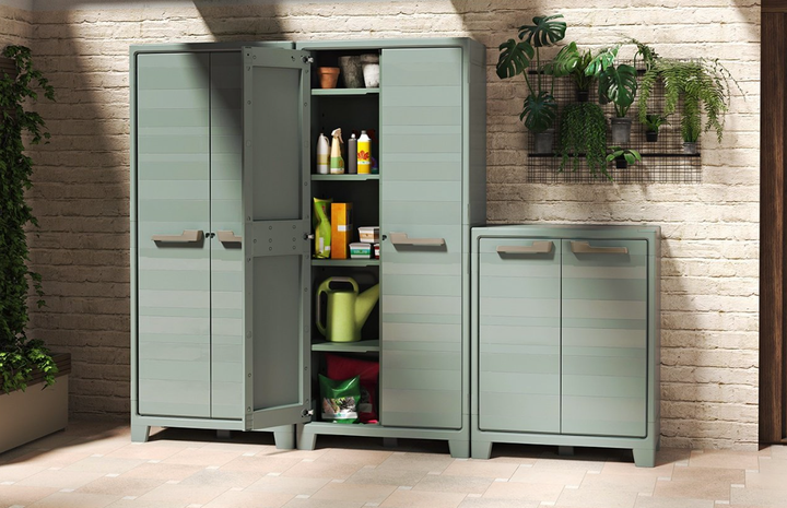 Багатофункціональна шафа пластикова Keter/Kis Planet Outdoor High Cabinet 003539 - изображение 4