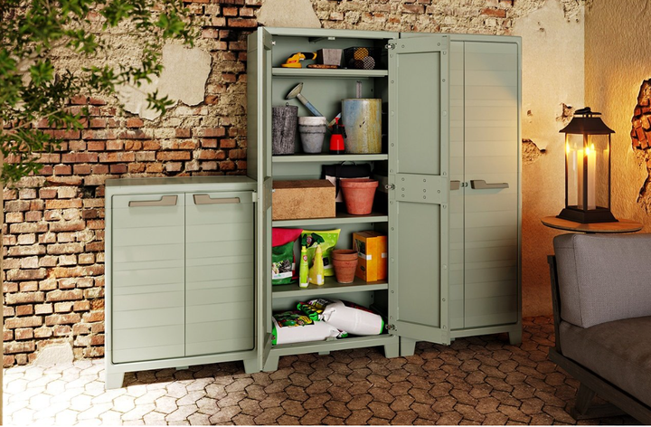Багатофункціональна шафа пластикова Keter/Kis Planet Outdoor High Cabinet 003539 - изображение 5