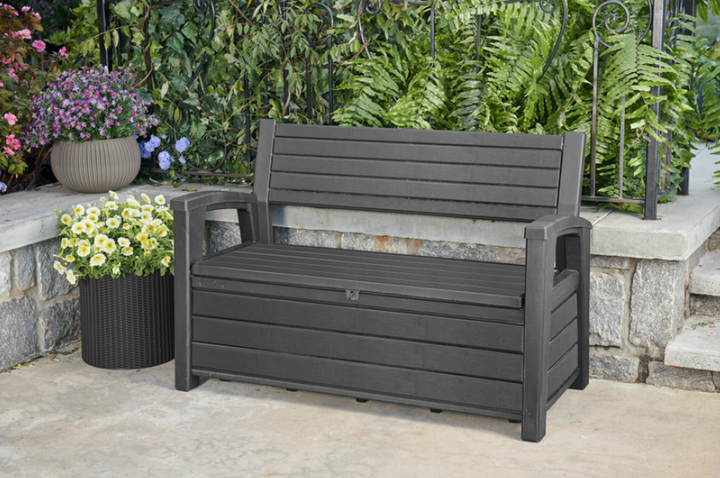 Лавка-скриня для зберігання Keter Otter Bench non Brush 227 л антрацит 259122 - Фото 2 Лавка-скриня для зберігання Keter Otter Bench non Brush 227 л антрацит 259122 - изображение 2