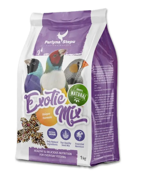 Корм Perlyna Stepu Exotic Mix для екзотичних птахів, 1 кг - Фото 1 Корм Perlyna Stepu Exotic Mix для екзотичних птахів, 1 кг - зображення 1