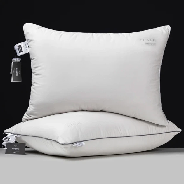 Подушка MirSon №206 Silver Cloud Гусиный пух низкая 40х60 см (2200009348846) - Фото 2 Подушка MirSon №206 Silver Cloud Гусиный пух низкая 40х60 см (2200009348846) - изображение 2