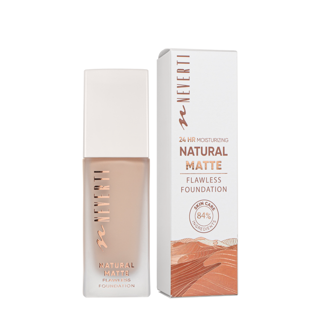 Тональная основа матирующая увлажняющая Neverti Natural Matte (NP302), 001 Porcelain Айвори - Фото 1 Тональная основа матирующая увлажняющая Neverti Natural Matte (NP302), 001 Porcelain Айвори - изображение 1