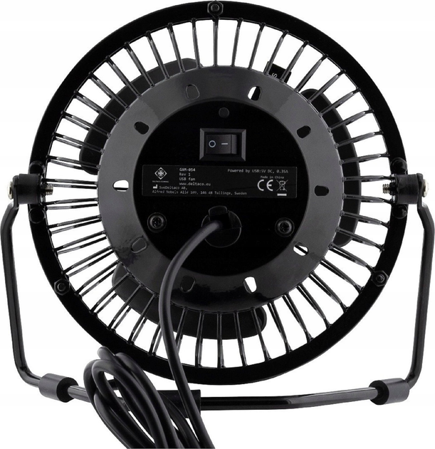 Вентилятор настільний Deltaco Gaming USB Desktop Fan (GAM-054) - зображення 5