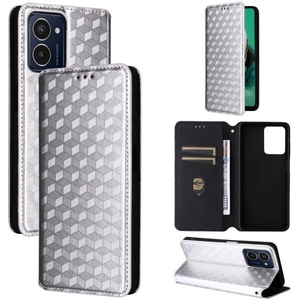 Чехол Deexe Rhombus Book для HMD Pulse / Pulse Pro / Pulse Plus - Silver - изображение 5