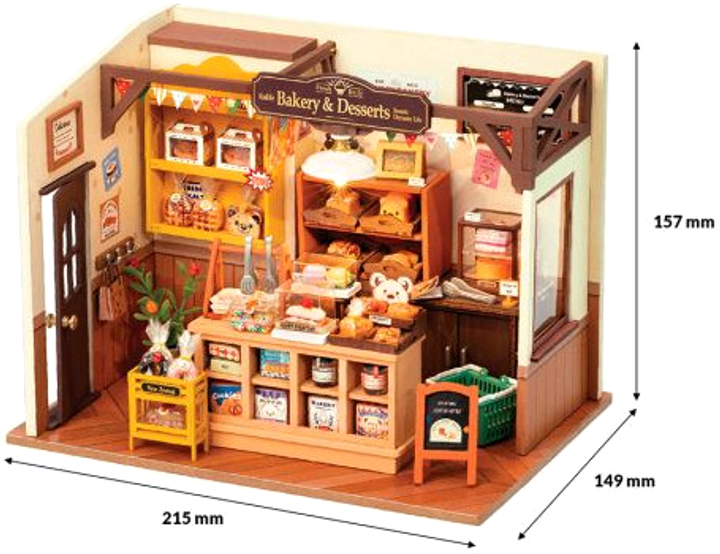 Składane klocki Robotime DIY Becka‘s Baking House DG161 (6946785119046) - obraz 3