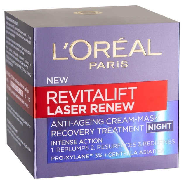 Krem-maska przeciwstarzeniowa do twarzy L'Oreal Revitalift Laser Renew na noc 50 ml (3600522480129) - obraz 3