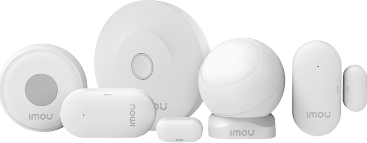 Комплект охоронної сигналізації IMOU Alarm Kit Брамка, кнопка, датчик дверей, вікна, руху White (6976391036154) - зображення 1