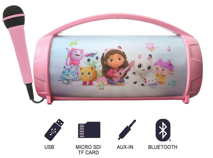 Lalka Bobas Lexibook Gabby’s Dollhouse przenośny głośnik i wbudowany mikrofon (BTP585GDHZ) (3380743108315) - obraz 3