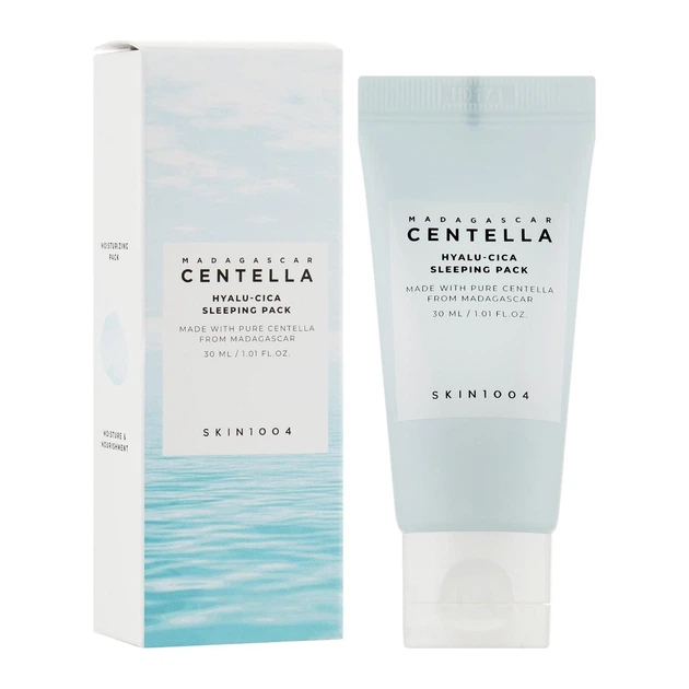 SKIN1004 Madagascar Centella Hyalu-Cica Sleeping Pack Увлажняющая ночная маска с центелой 30 мл - изображение 2