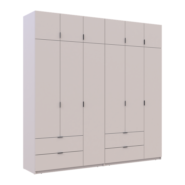 Распашной шкаф для одежды Doros Лукас Кашемир 3+3 ДСП 240х50х240 (42005108) - Фото 6 Распашной шкаф для одежды Doros Лукас Кашемир 3+3 ДСП 240х50х240 (42005108) - изображение 6