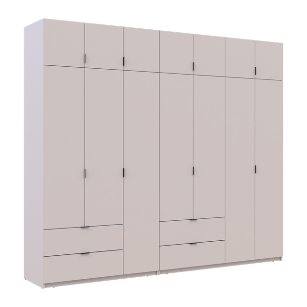 Розпашна Шафа для одягу Doros Лукас Кашемір 3+4 ДСП 280х50х240 (42005120) - зображення 6