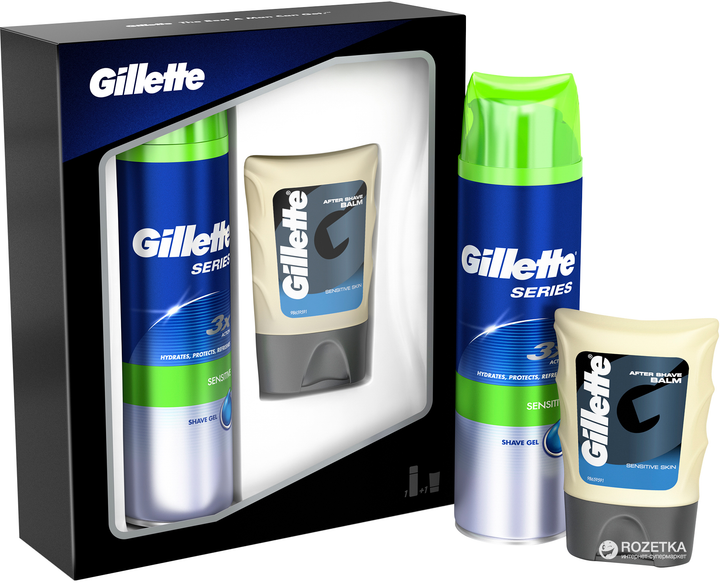 Подарочный набор Gillette Гель для бритья Series Sensitive 200 мл ...