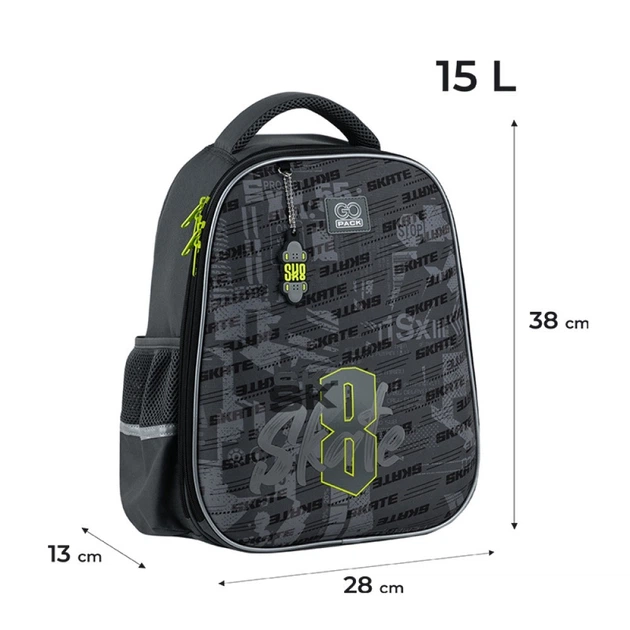 Рюкзак шкільний напівкаркасний GoPack Education Skate GO25-165M-8 - зображення 3