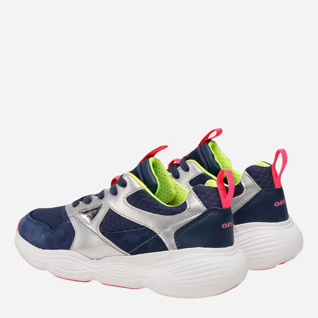 Buty sportowe dziecięce dla dziewczynki z białą podeszwą Geox J04CNB01422-C0673 34 Granatowe (8050036035141) - obraz 4