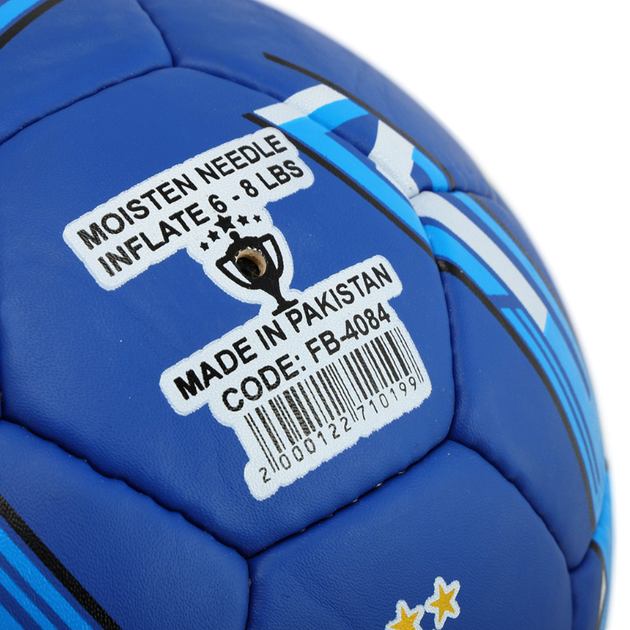 М'яч футбольний №5 PU Гріппі зшитий вручну BALLONSTAR DYNAMO KYIV FB-4084 (№5, PU, синьо-блакитний) - изображение 6