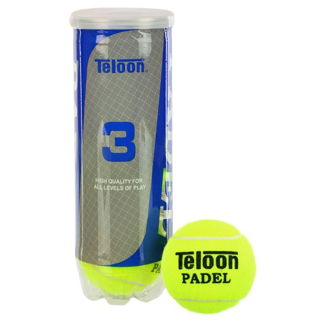 М'яч для падел-тенісу TELOON (3шт) WZPA818003-PADEL (фетр, натуральний каучук, у вакуумній упаковці, салатовий) - изображение 3