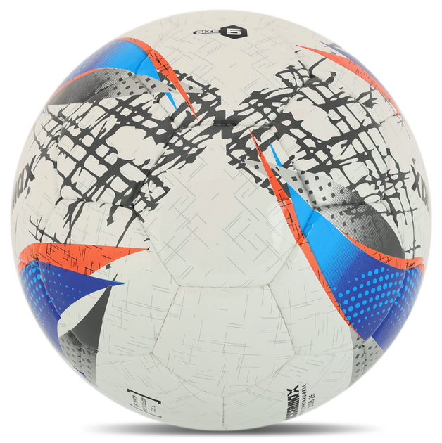 М'яч футбольний професійний ручне прошиття, ламінований №5 PU SOCCERMAX FB-4212 (№5, біло-синій) - изображение 4