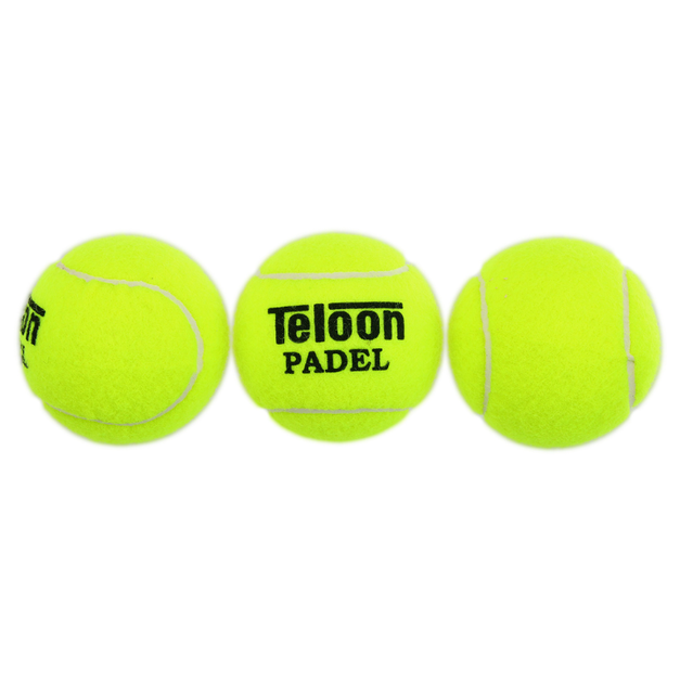 М'яч для падел-тенісу TELOON (3шт) WZPA818003-PADEL (фетр, натуральний каучук, у вакуумній упаковці, салатовий) - изображение 6