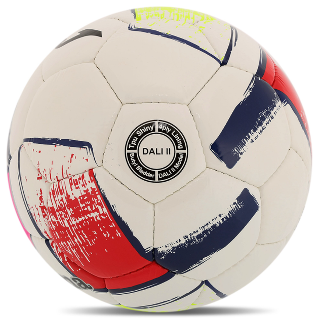 М'яч футбольний №4 ТPU ламінований зшитий вручну Joma DALI II 400649-203-T4 (№4, рожево-червоно-жовтий) - Фото 5 М'яч футбольний №4 ТPU ламінований зшитий вручну Joma DALI II 400649-203-T4 (№4, рожево-червоно-жовтий) - изображение 5