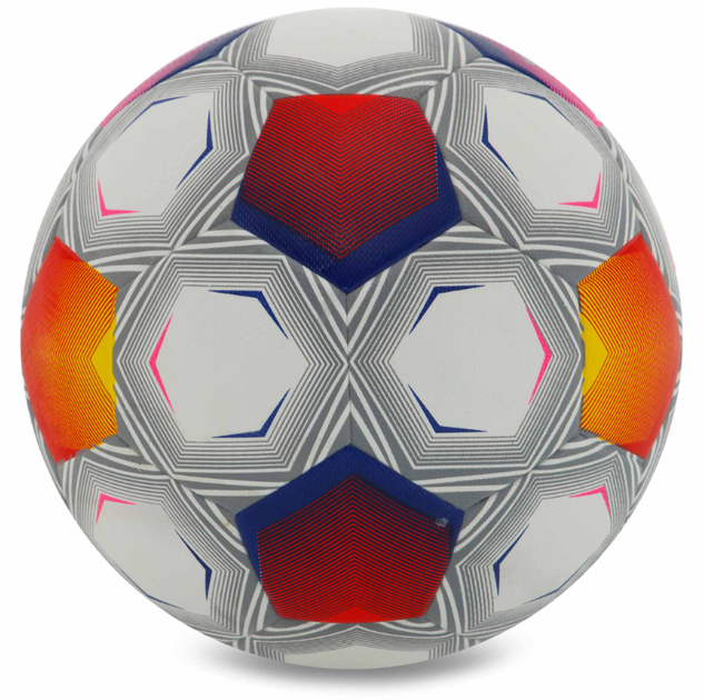 М'яч футбольний №5 PU ламінований клеєний SP-Sport FB-9825 (№5, біло-синьо-помаранчевий) - Фото 5 М'яч футбольний №5 PU ламінований клеєний SP-Sport FB-9825 (№5, біло-синьо-помаранчевий) - изображение 5