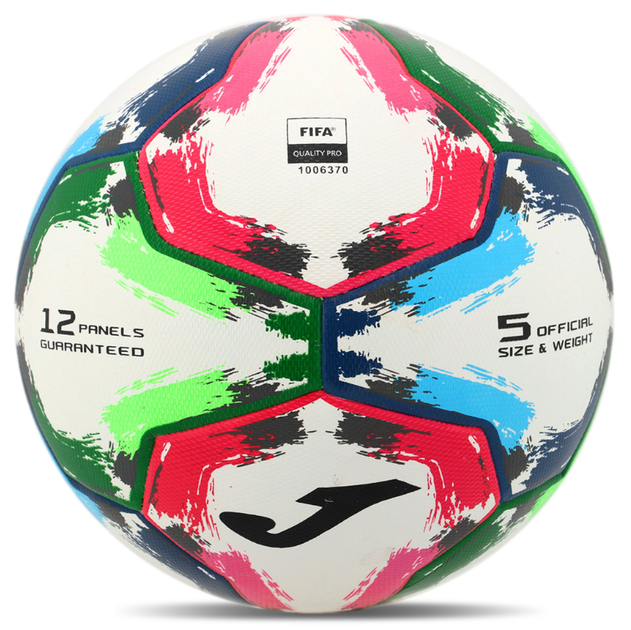 М'яч футбольний №5 PU ламінований зшитий вручну Joma FIFA PRO GIOCO II 400646-200 (№5, білий) - изображение 4