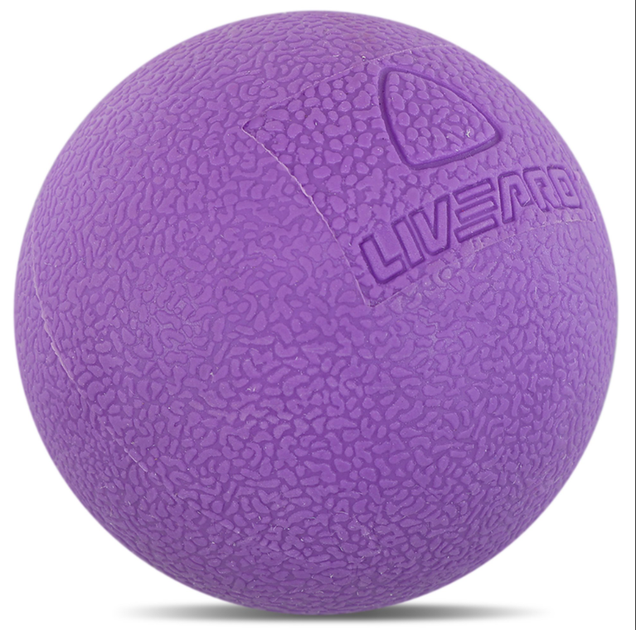 М'яч масажний для МФР ø6,5см LiveUp LP8501 (TPR, d-6,5см, фіолетовий) - изображение 4