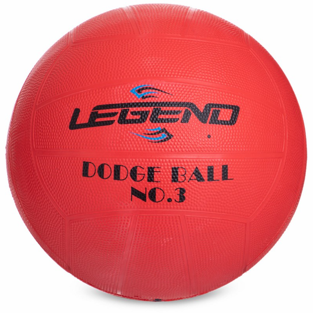 М'яч Dodgeball для гри у вишибалу Zelart №5 DB-3284 (гума, червоний) - изображение 3