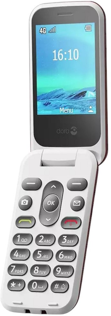 Telefon komórkowy Doro 2880 4G Red (7322460087166) - obraz 4