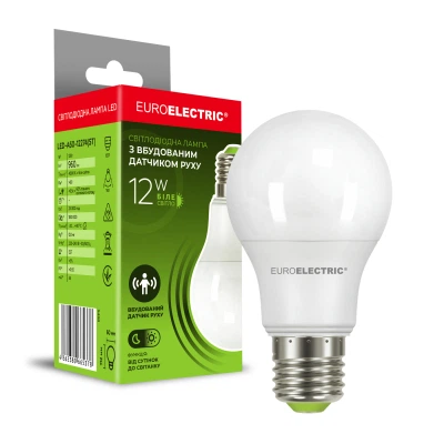 Лампочка EUROELECTRIC LED A60 12W 960Lm SENSOR E27 4000K с датчик (LED-A60-12274(ST)) - Фото 2 Лампочка EUROELECTRIC LED A60 12W 960Lm SENSOR E27 4000K с датчик (LED-A60-12274(ST)) - изображение 2
