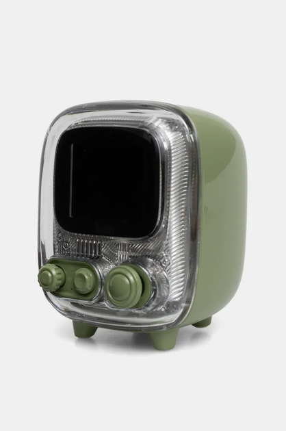 Портативная беспроводная колонка Divoom Tiivoo-2 с Bluetooth, пиксель-экраном, FM-радио, будильником и мультимедийными функциями, Зеленая - изображение 3