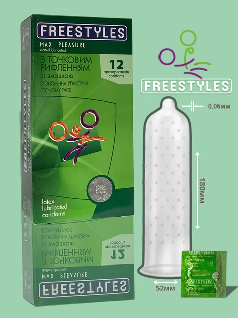 Презервативы Freestyles Max Pleasure 12 шт (ROZ6501053594) - Фото 2 Презервативы Freestyles Max Pleasure 12 шт (ROZ6501053594) - изображение 2
