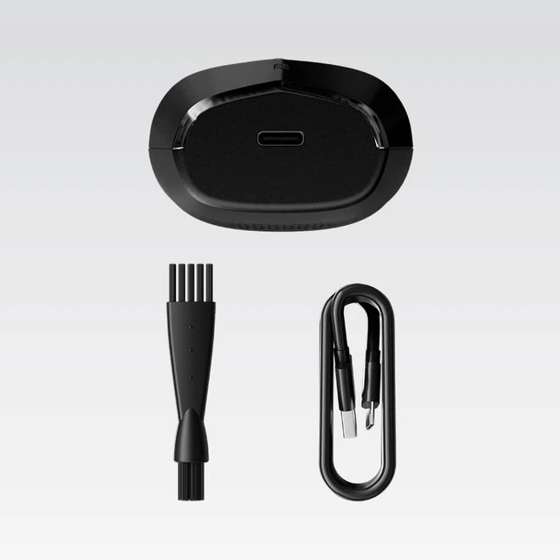 Аккумуляторная электробритва для бритья бороды и усов с USB Maestro MR-672 Pro Черный + Щетка - изображение 3