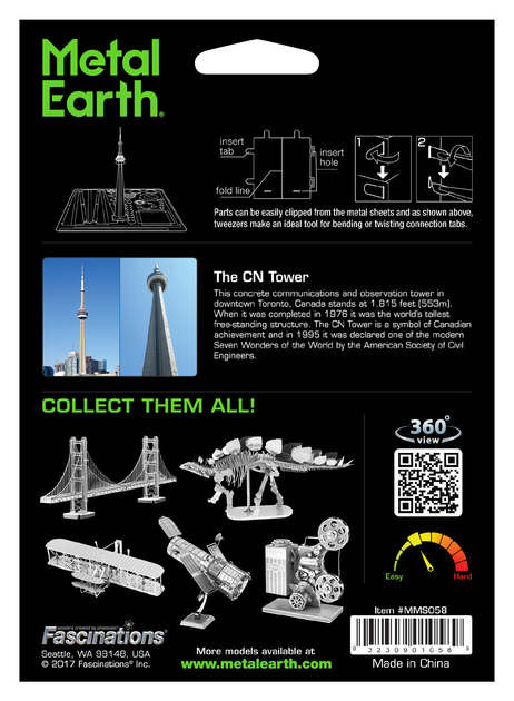 Металлический 3D конструктор "Башня CN Tower", Metal Earth, MMS058 - изображение 8