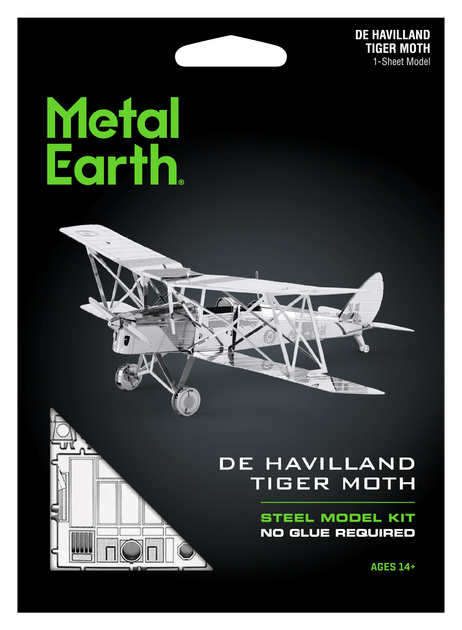 Металевий 3D конструктор "Біплан Tiger Moth", Metal Earth, MMS066 - Фото 7 Металевий 3D конструктор "Біплан Tiger Moth", Metal Earth, MMS066 - зображення 7