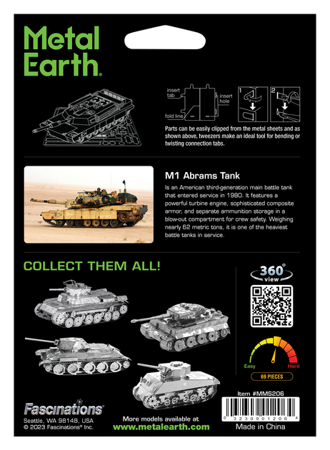 Металлический 3D конструктор "Tank - M1 Abrams" - изображение 8
