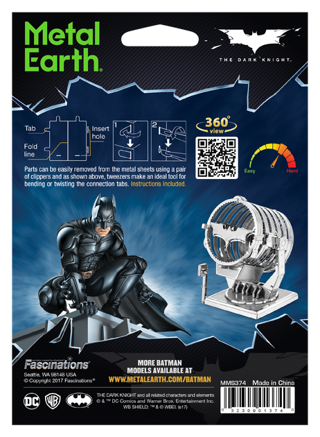 Металлический 3D конструктор "Проектор Batman Classic Bat-signal" - изображение 8